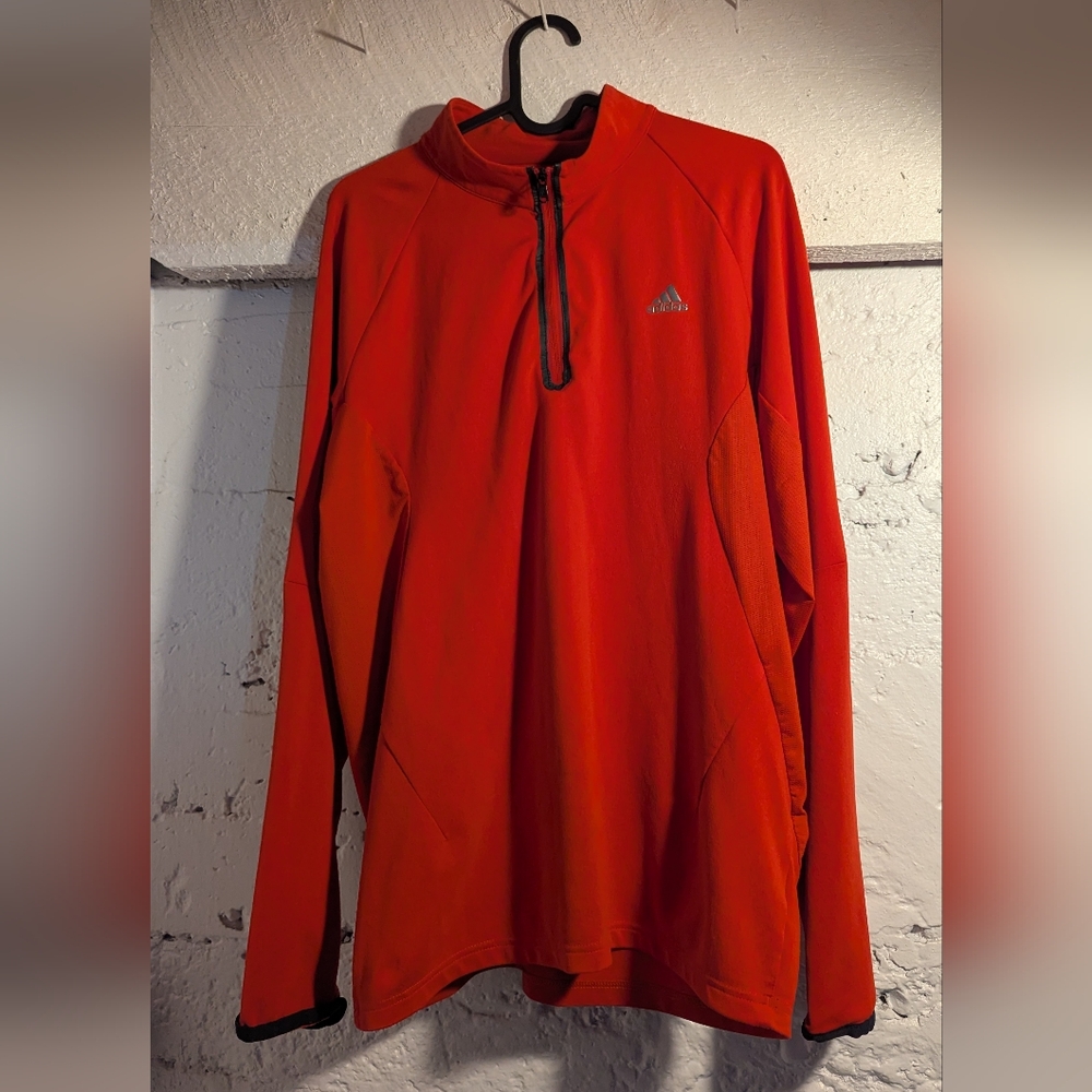 Adidas Men's Red Quarter Zip